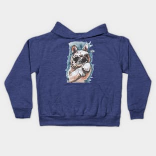 Little Pet Dog Meeting Its Owner Kids Hoodie